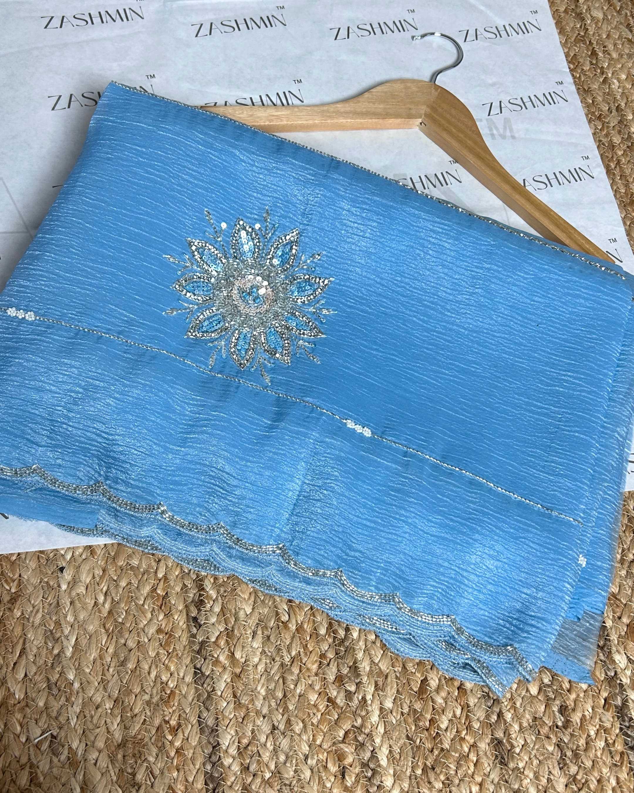 Zashmin Lotus Sky Blue